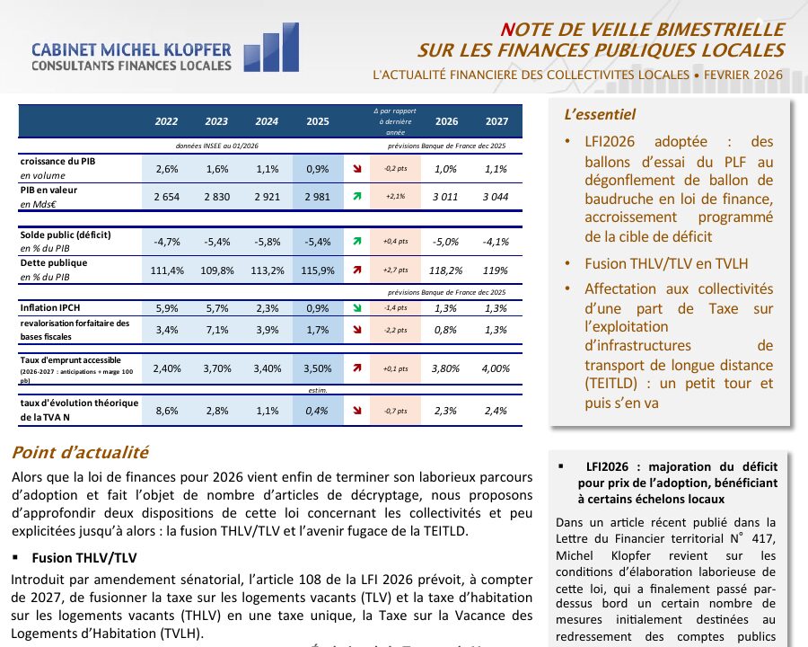 Couverture — Note de veille — février 2026